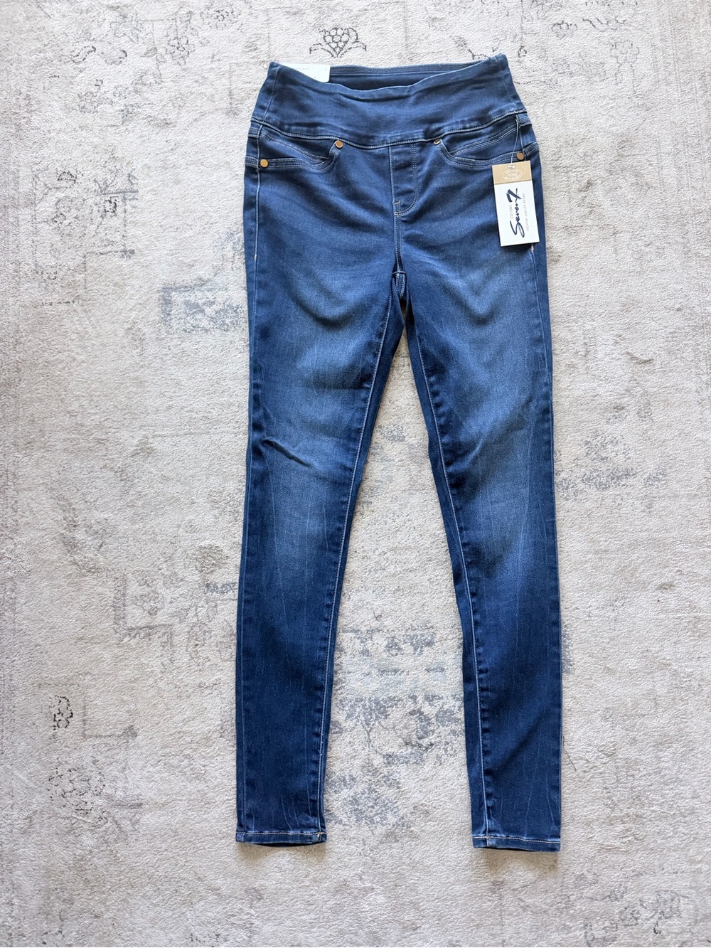 Seven7 Dark Blue Women's Jeggings - Stretch Pull-On Style